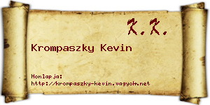 Krompaszky Kevin névjegykártya