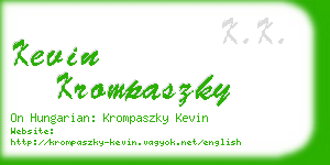 kevin krompaszky business card